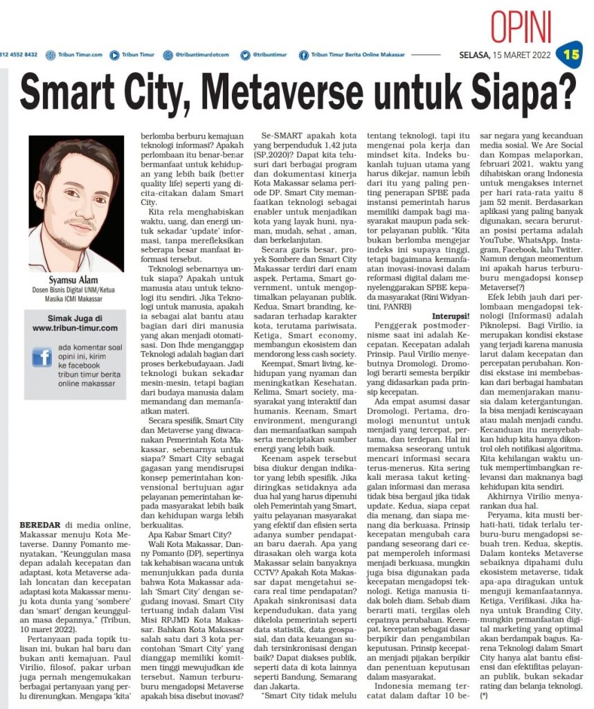 Smart City, Metaverse Untuk Siapa?